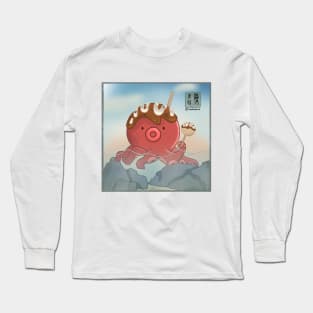 A Big Octopus with its Takoyaki Long Sleeve T-Shirt